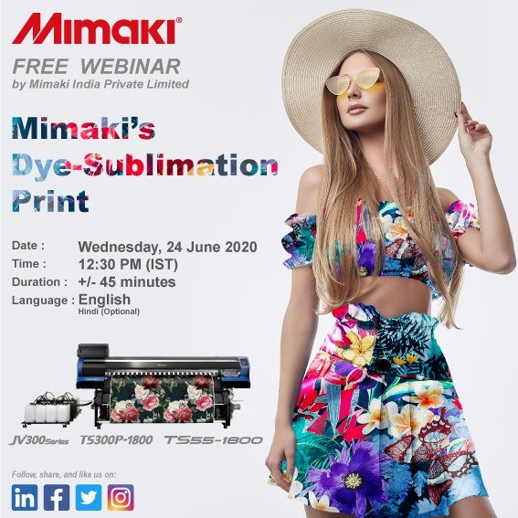 Read more about the article MIMAKI India organising webinar on dye-sublimation print on June 24